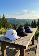Sta-Cool performance cap with embroidered logo in white