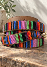 Match Play women's handmade leather beaded golf belt by Sta-Cool, alternate view