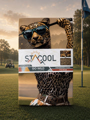 Sta-Cool Zahara Blitz Golf Towel detail view - GO WILD Collection