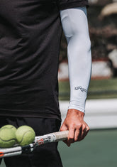 Close-up of Sta-Cool UPF 50+ cooling golf arm sleeve