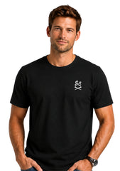 Sta-Cool Big Fore Collection 19th Hole men's tee in black, back view